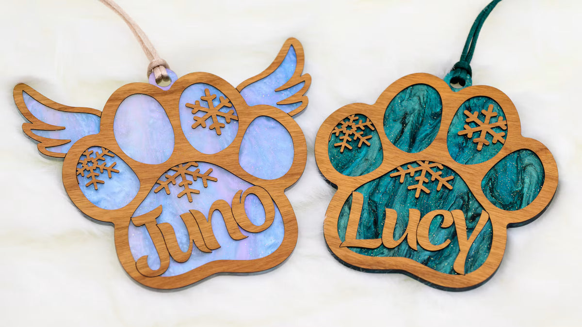 Personalized Pet Memorial Paw Print Ornament