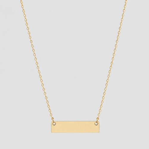 Custom Laser Engraved Bar Necklace